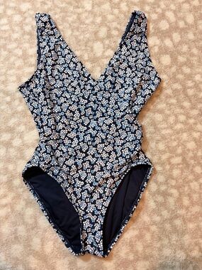Women’s Navy Floral One-Piece Swimsuit